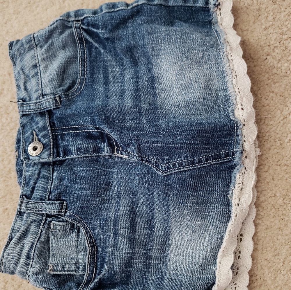 Girls mudd jean skort